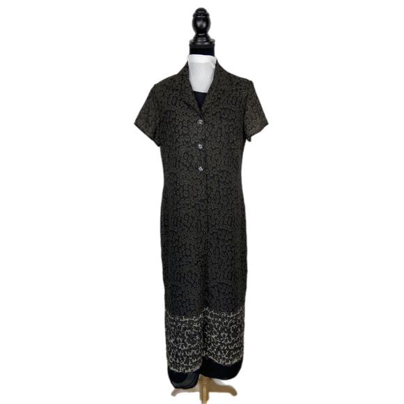 Vintage 90's 2 Piece Maxi Dress Made in USA - Women's Size 10 - Picture 1 of 6